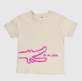 Organic Short Sleeve T-Shirt - Hot Pink Gator