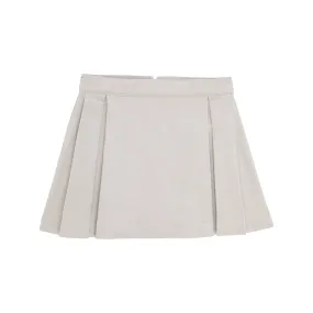 Parson Pleated Skirt (Corduroy) - Sandy Springs Stone