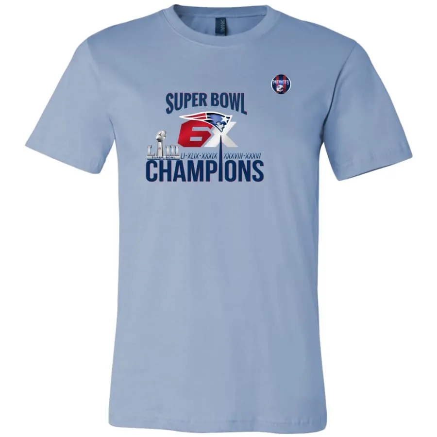 patriots Fan Shirt Mens Womens| nfl fan 6X champions T shirts| Graphic Tee (3 Colors)