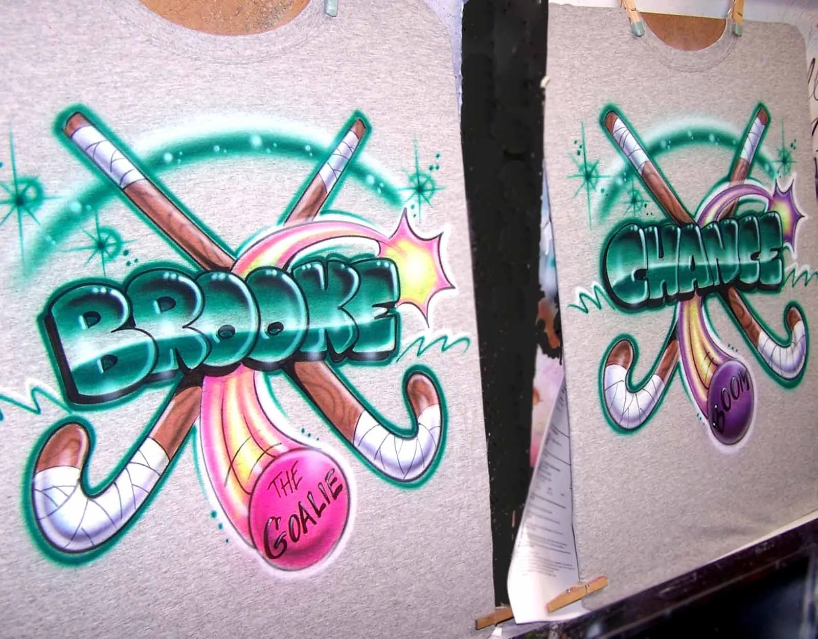 Personalized Field Hockey Airbrushed Shirt