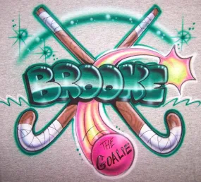 Personalized Field Hockey Airbrushed Shirt