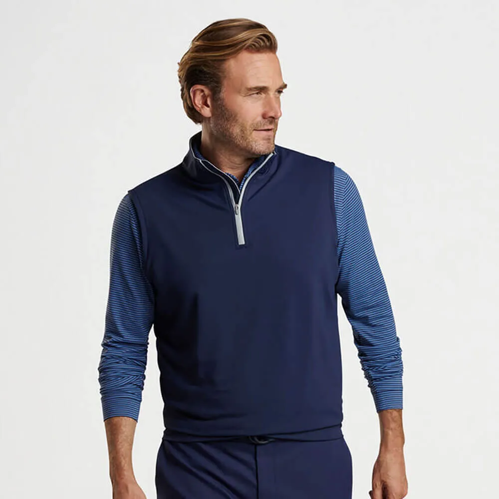 Peter Millar Galway Performance Quarter-Zip Vest - Navy*