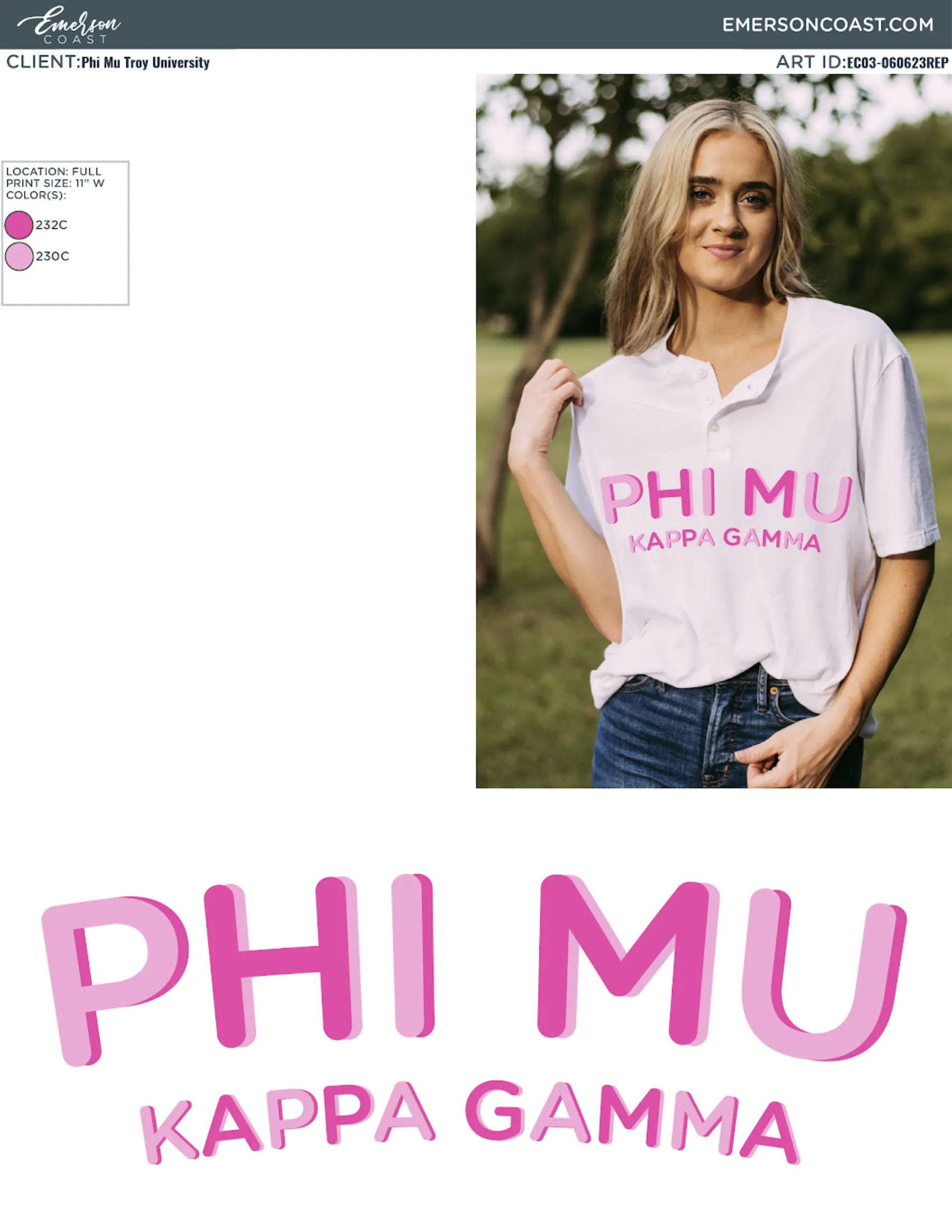 Phi Mu White Philanthropy Henley