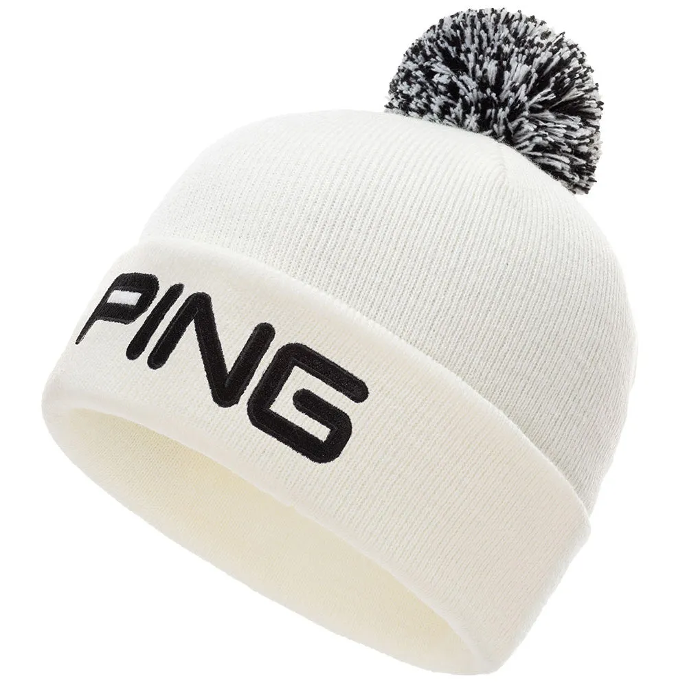 Ping Collection Classic Bobble Hat - White