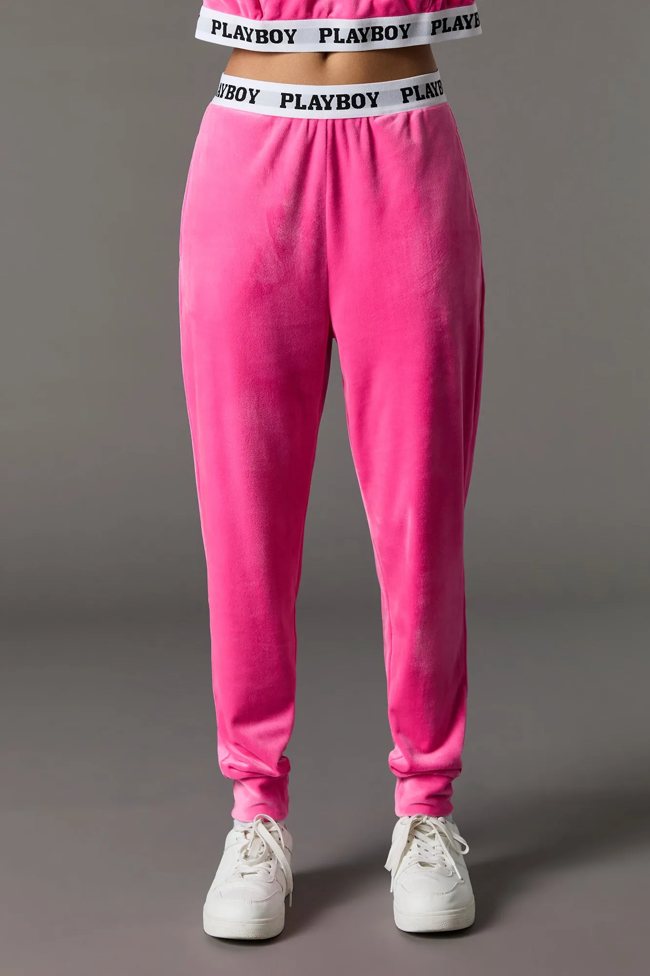 Playboy Rhinestone Velour Jogger