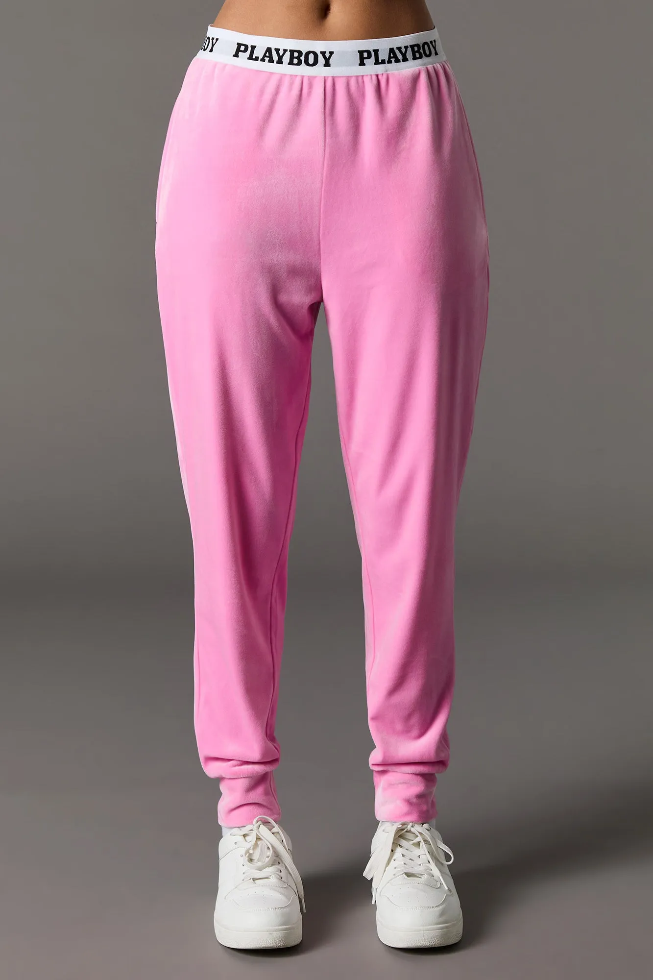 Playboy Rhinestone Velour Jogger