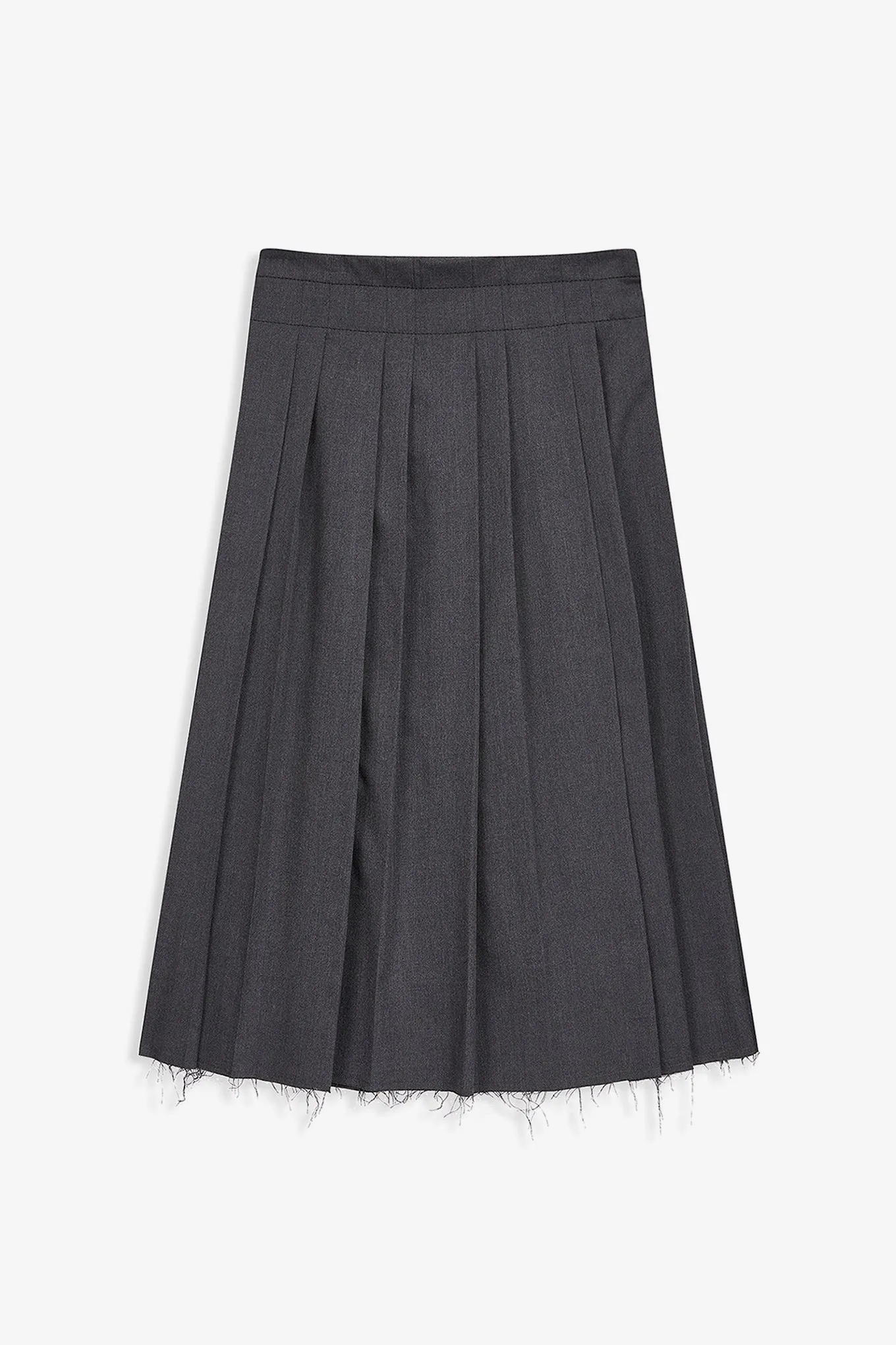 PLEATED WRAP MAXI SKIRT