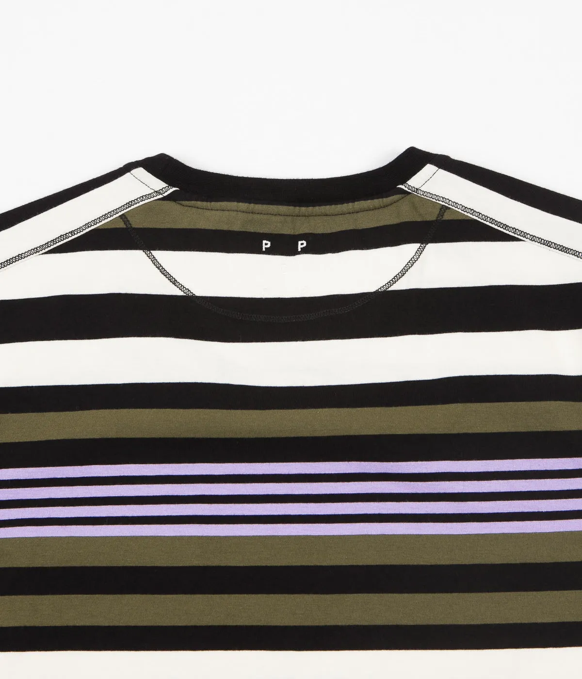 Pop Trading Company Striped Pocket T-Shirt - Multicolour