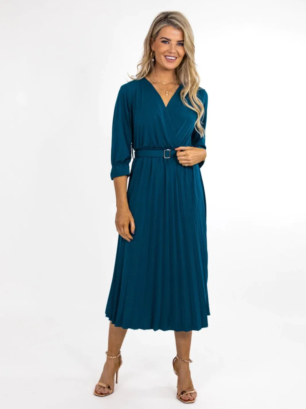 POSITANO DRESS (TEAL)