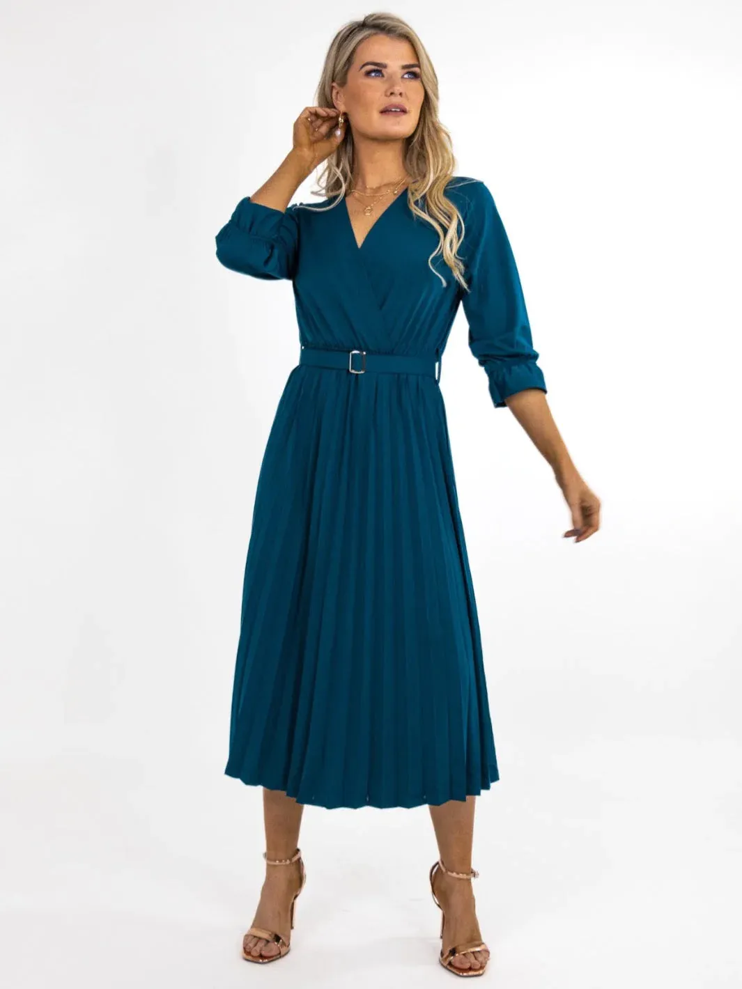 POSITANO DRESS (TEAL)