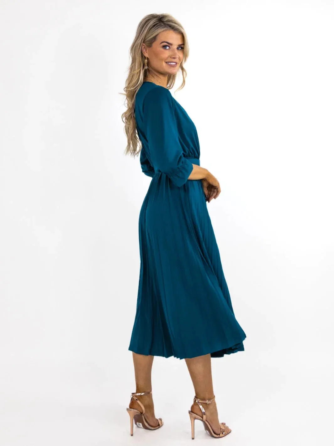 POSITANO DRESS (TEAL)