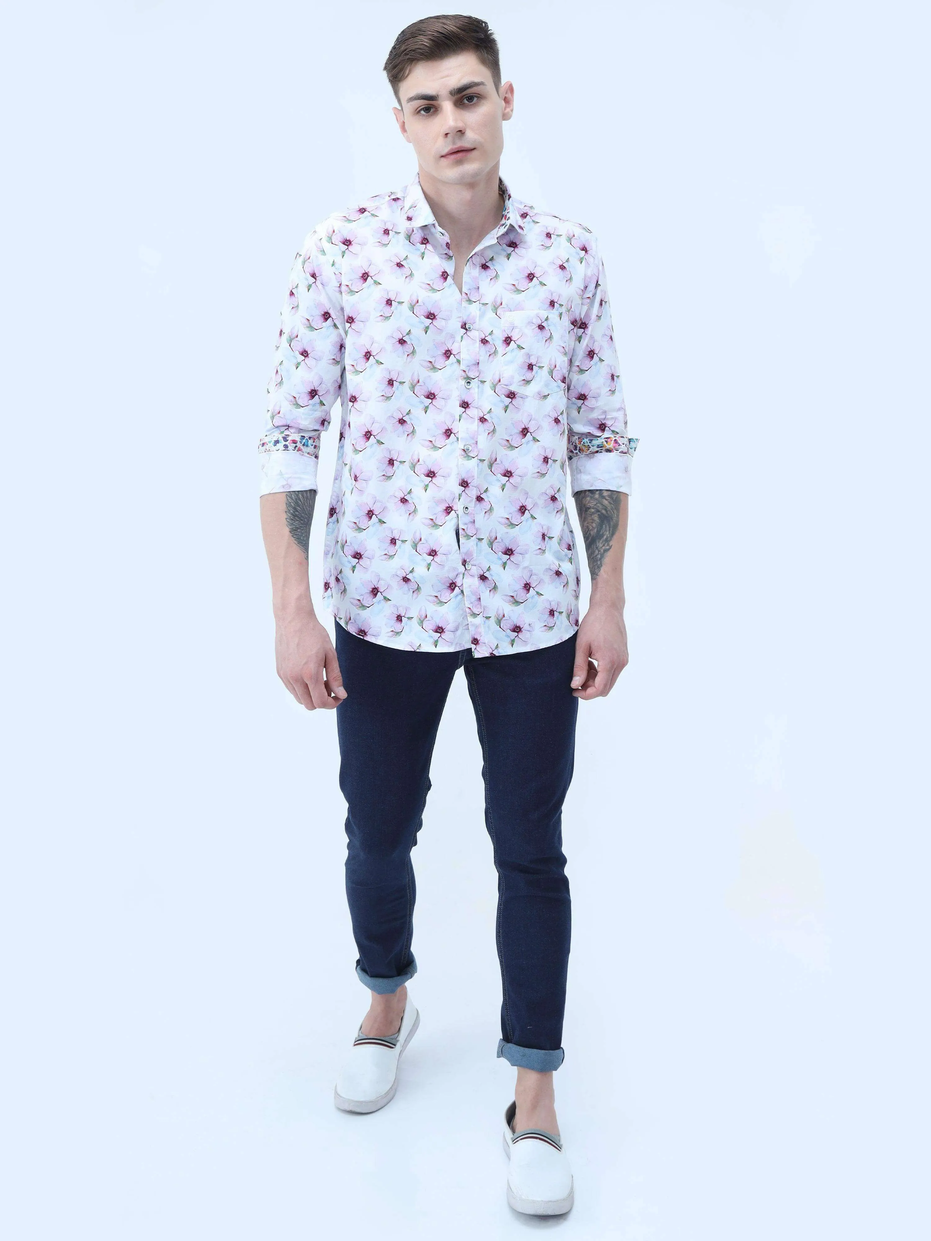 Premium - Floral Summer Light Cotton Full Shirt