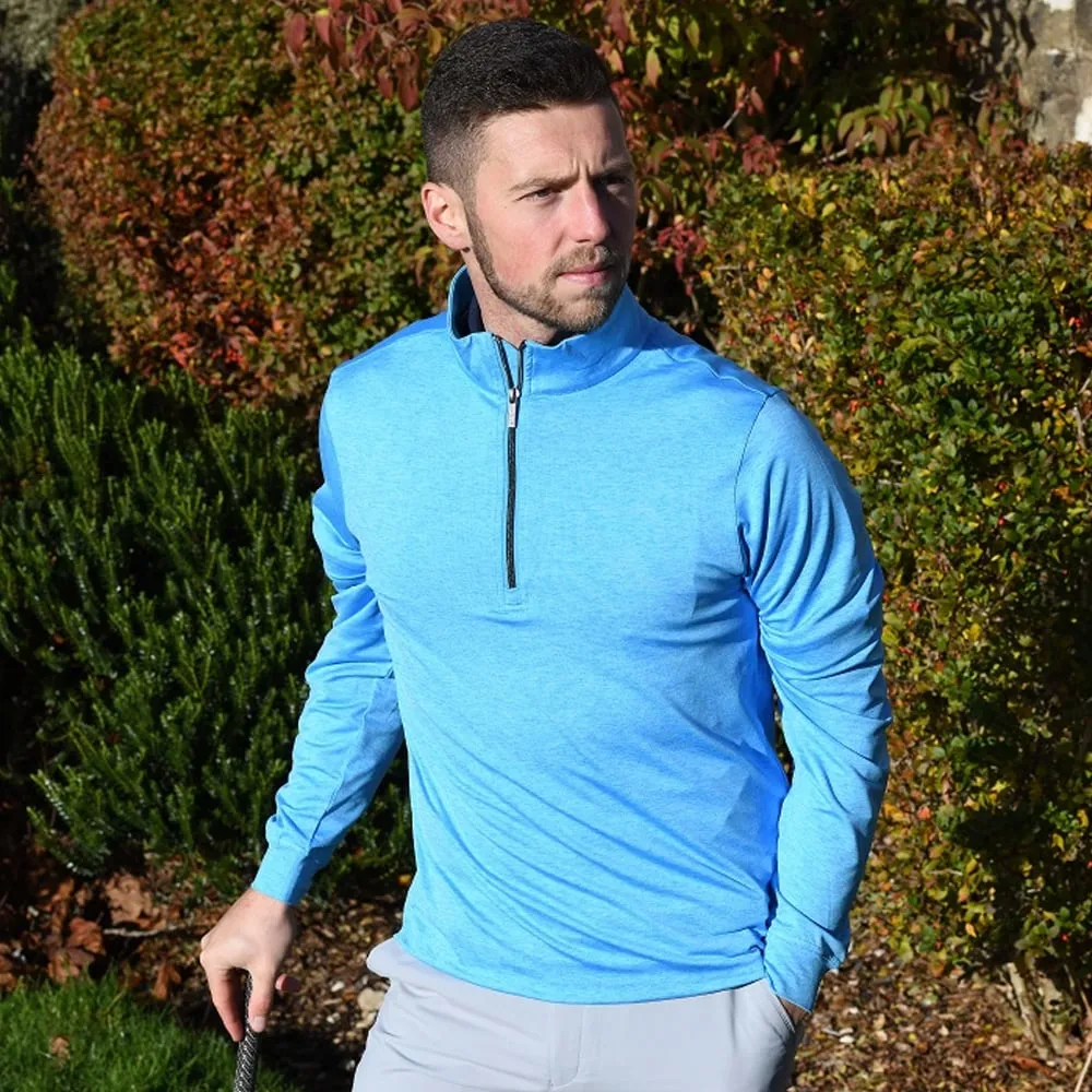 ProQuip Pro Tech Melange 1/2 Zip Pullover - Azure Blue