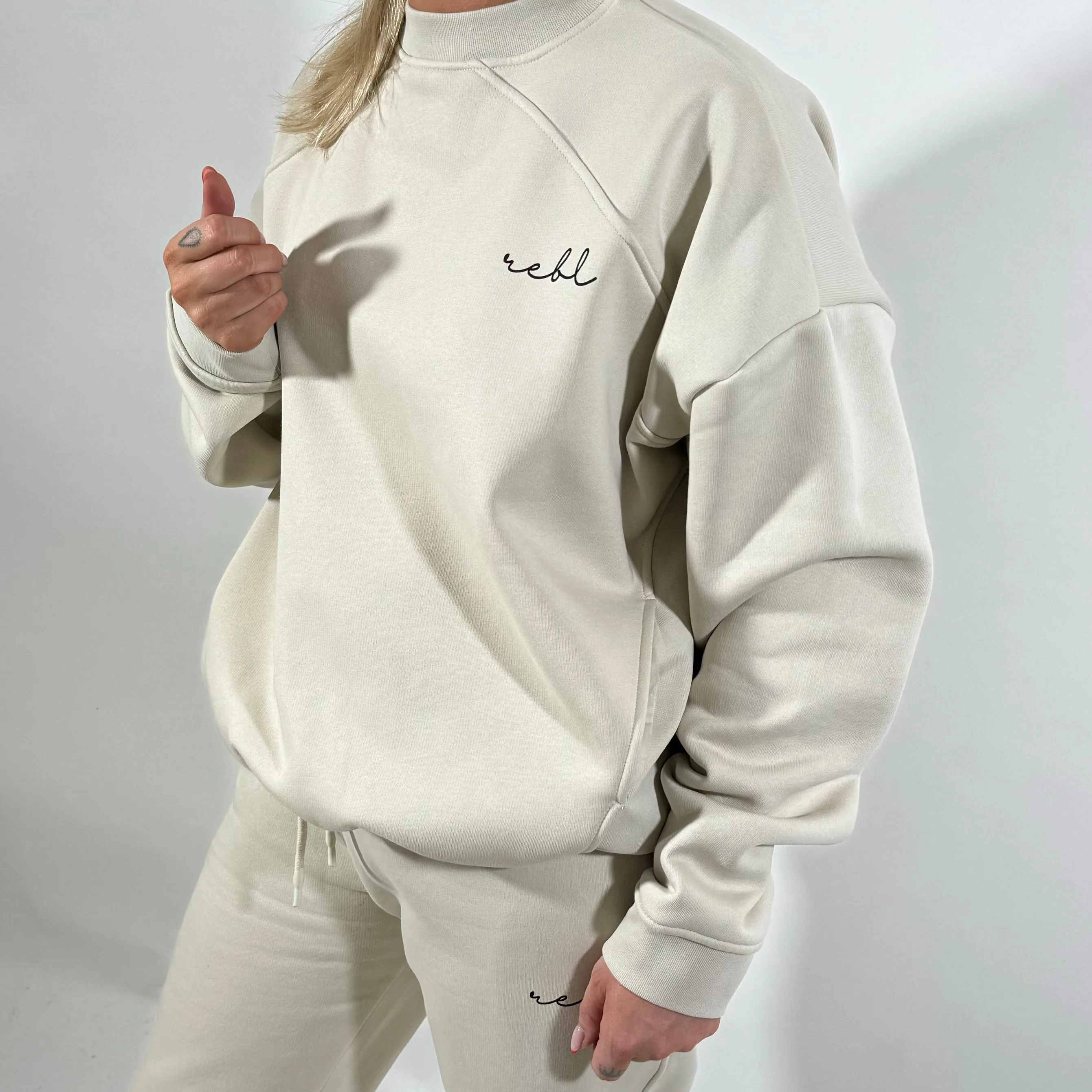 r.e.b.l Signature Luxe Stone Sweatshirt