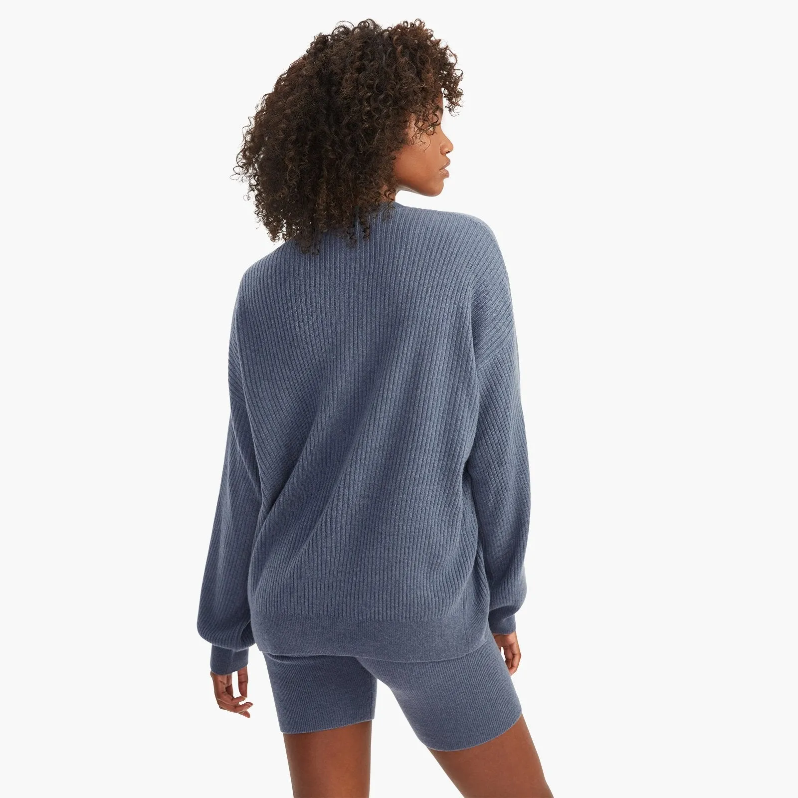 Recycled Cashmere Ribbed Henley