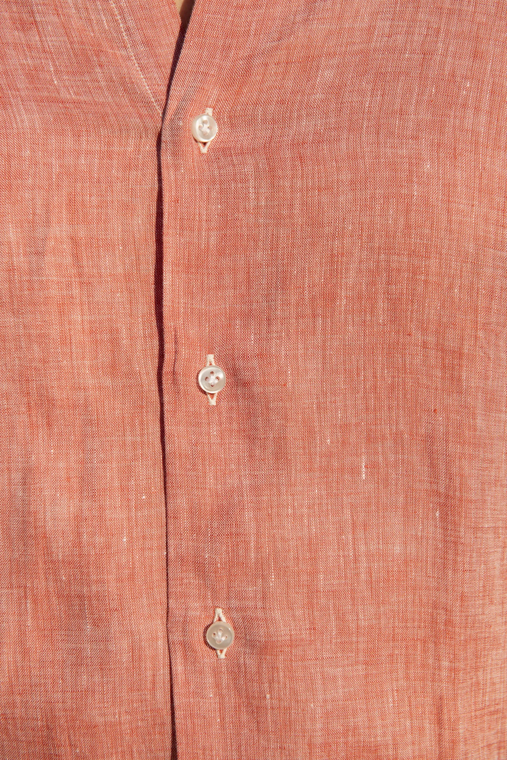 Red linen shirt - Made in Italy