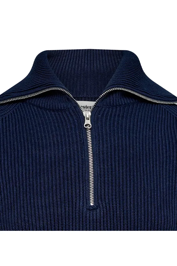 Resteröds Half-Zip Knit Pullover Navy