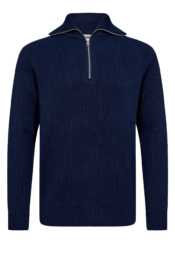 Resteröds Half-Zip Knit Pullover Navy