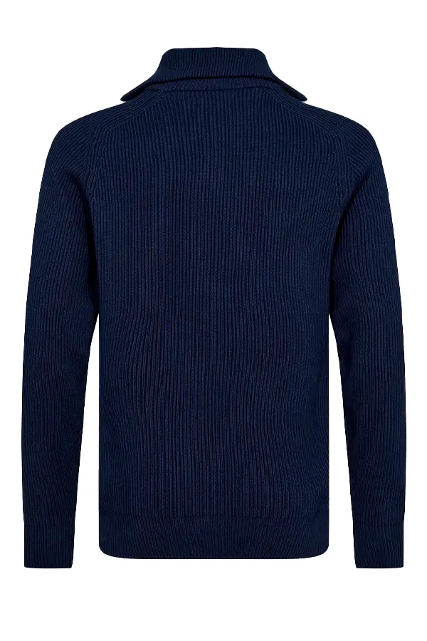 Resteröds Half-Zip Knit Pullover Navy