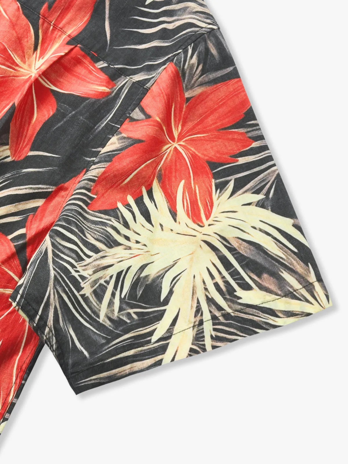 Retro Hawaiian Floral Cotton Shirt