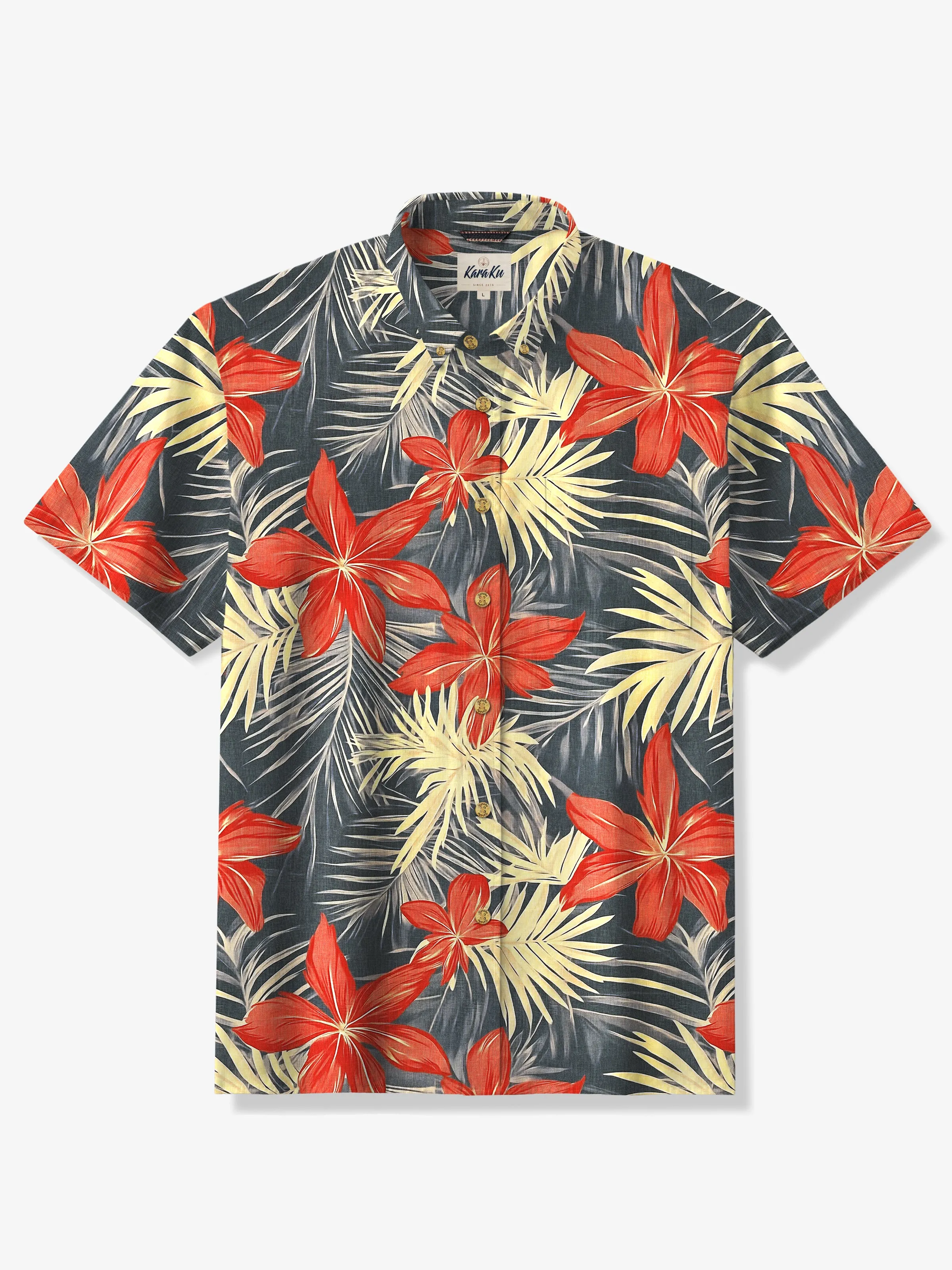 Retro Hawaiian Floral Cotton Shirt