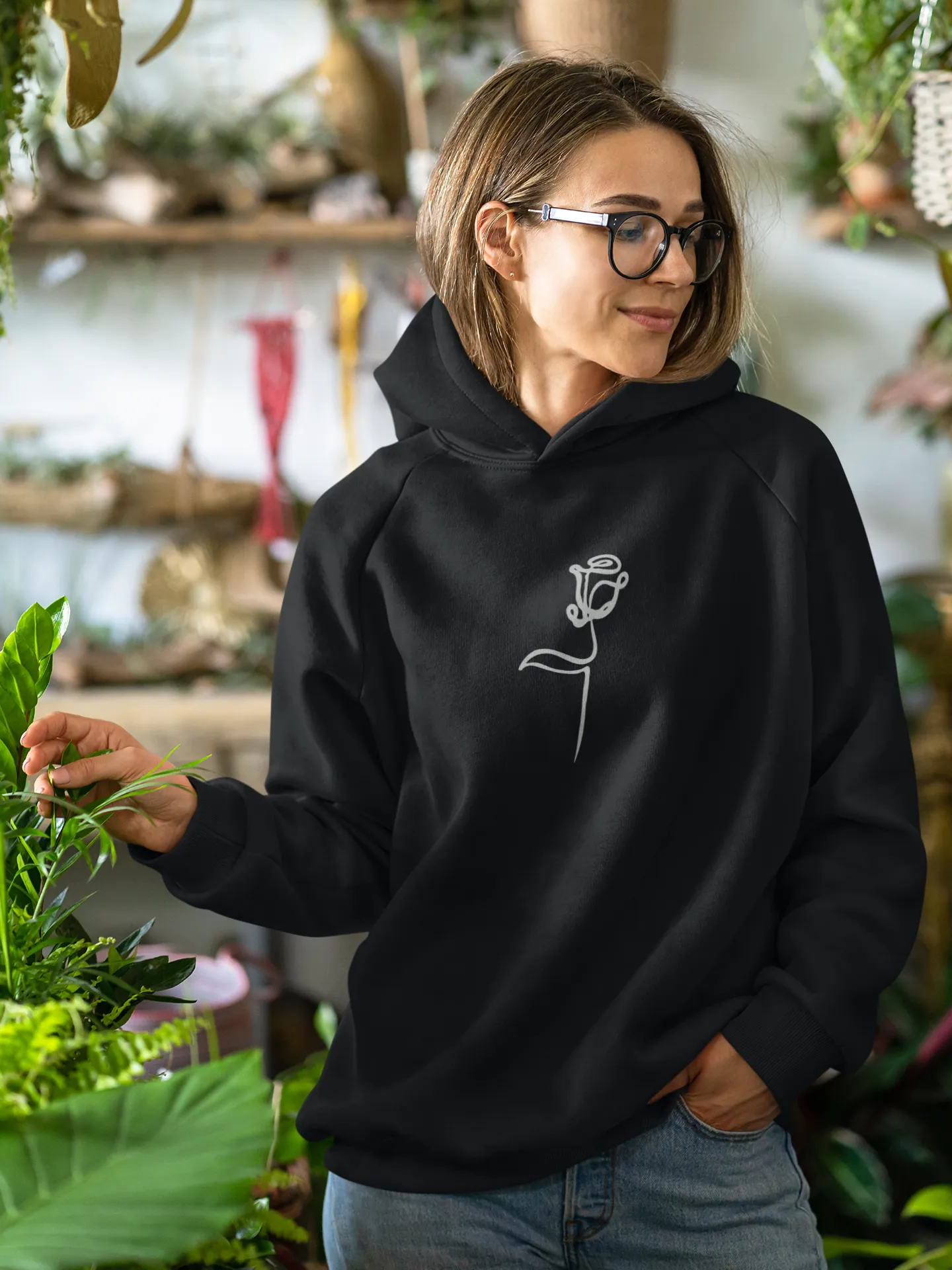 Rose Line Art: MINIMAL - WINTER HOODIES