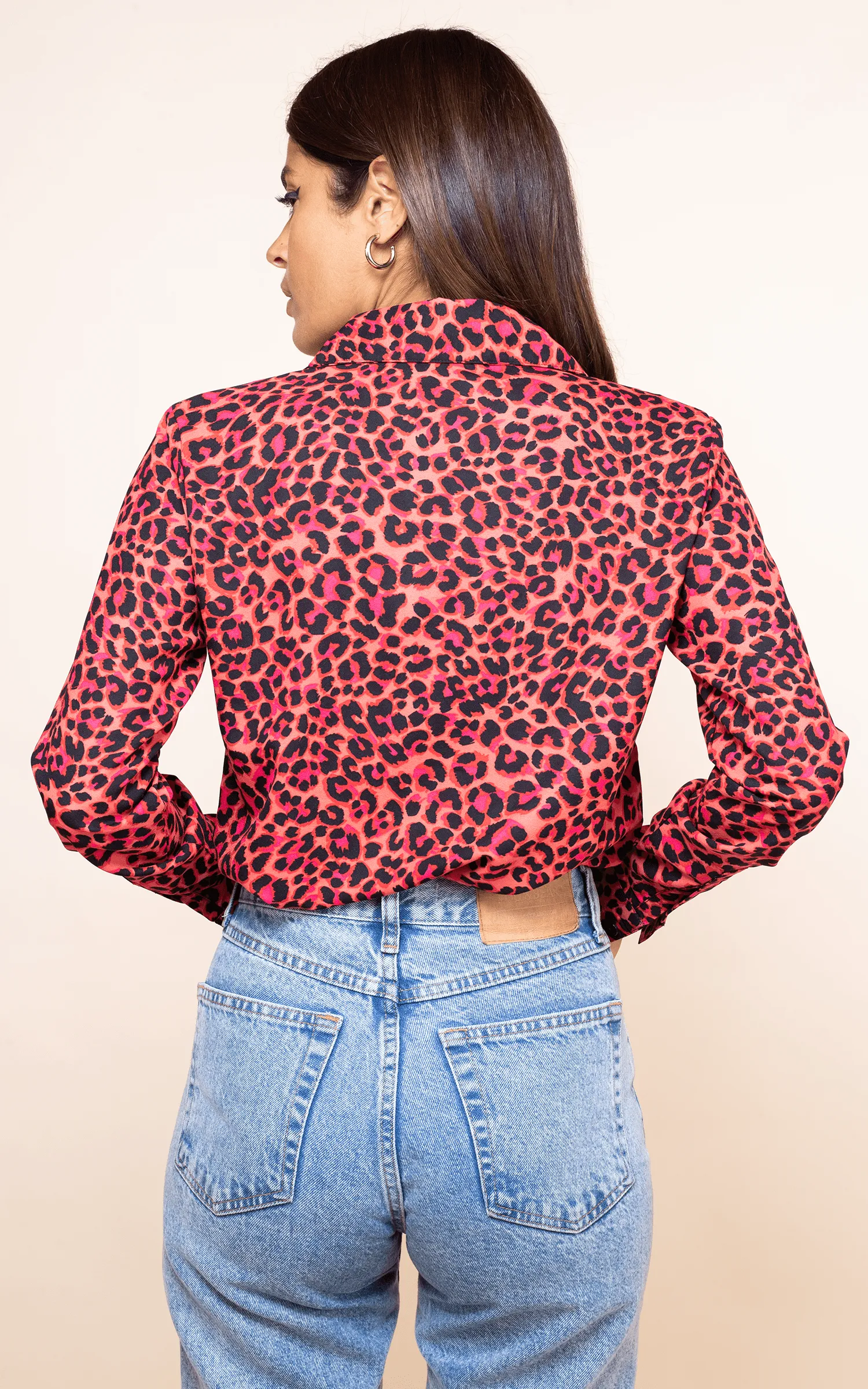 San Diego Shirt In Ruby Red Leopard