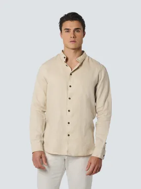 Shirt Granddad Linen Solid | Cement