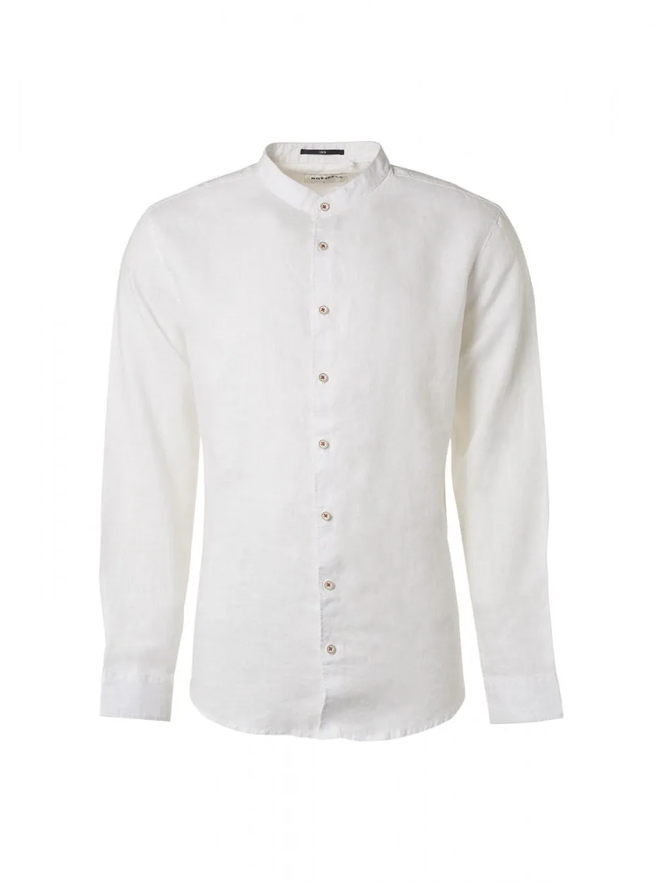 Shirt Granddad Linen Solid | White