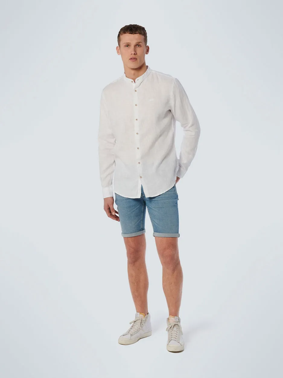 Shirt Granddad Linen Solid | White