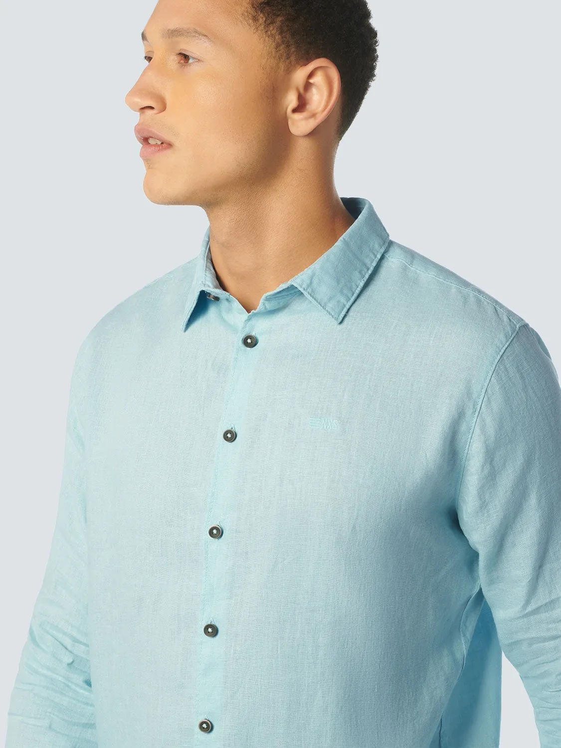 Shirt Linen Solid | Ice