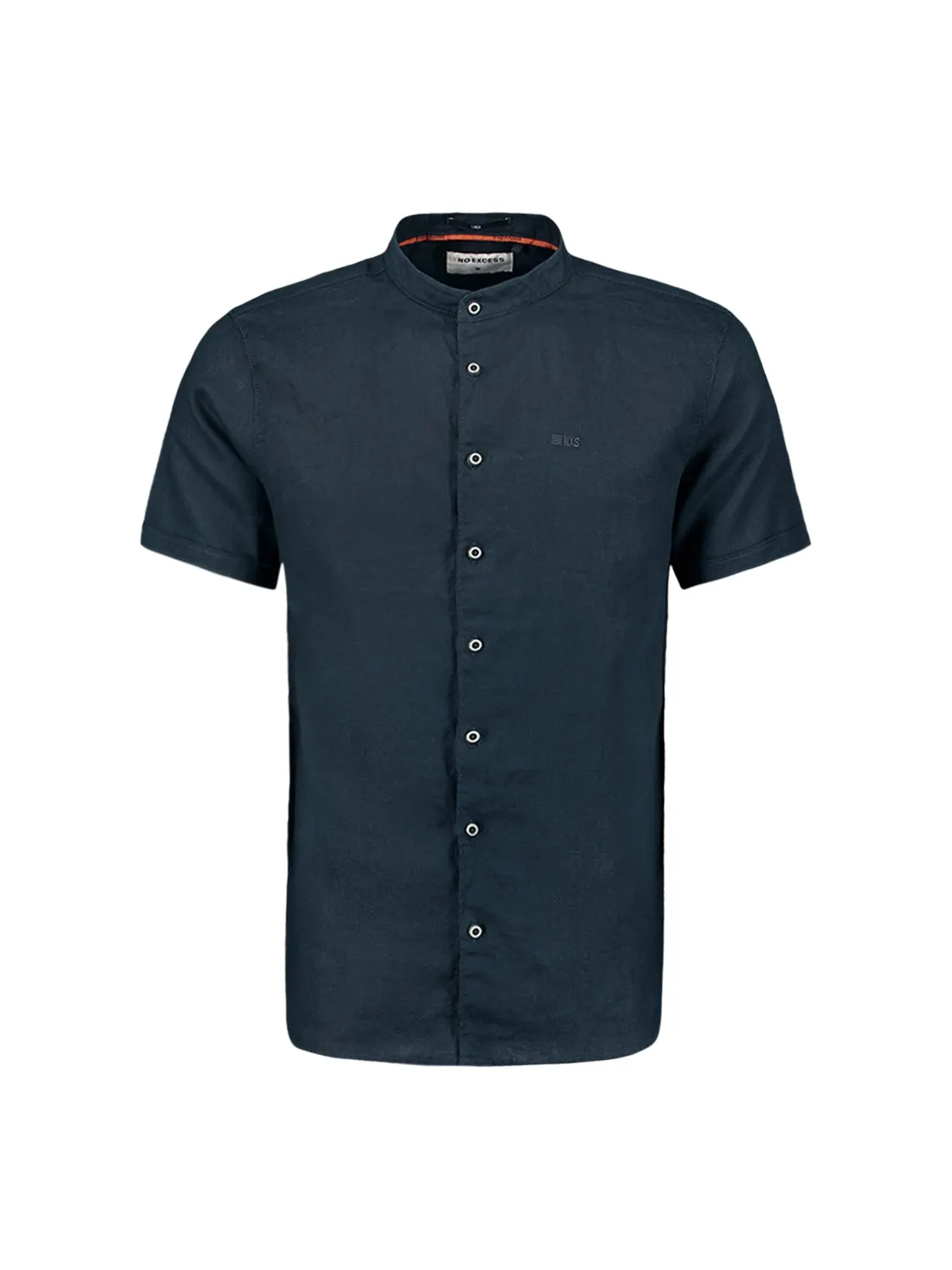 Shirt Short Sleeve Granddad Linen Solid | Night