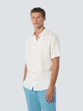 Shirt Short Sleeve Linen Solid | White