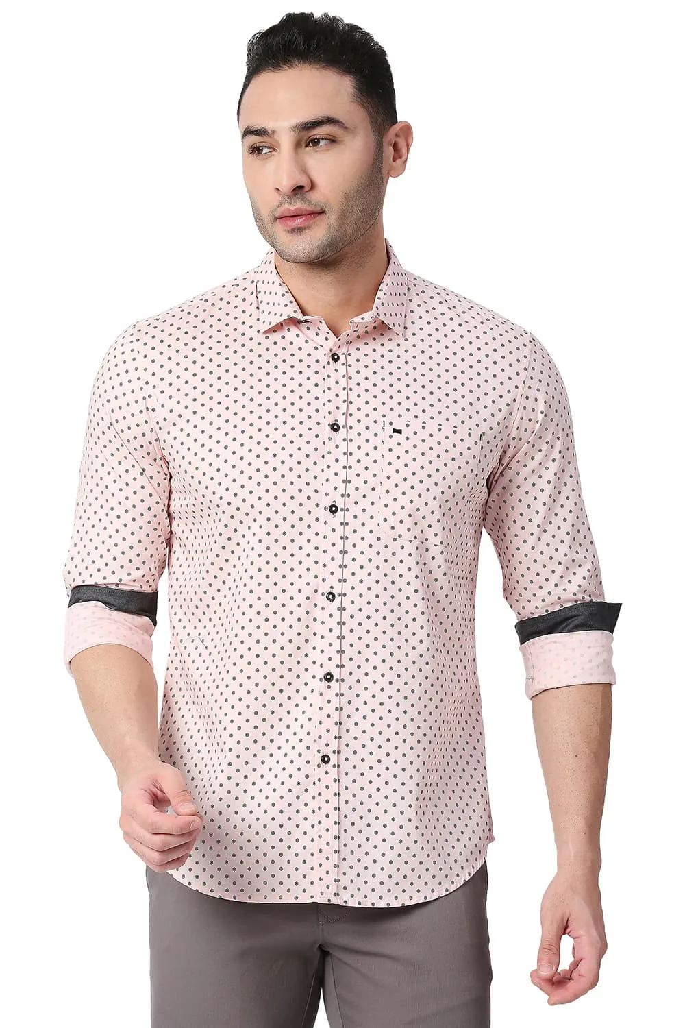 Slim Fit Cotton Printed Shirt