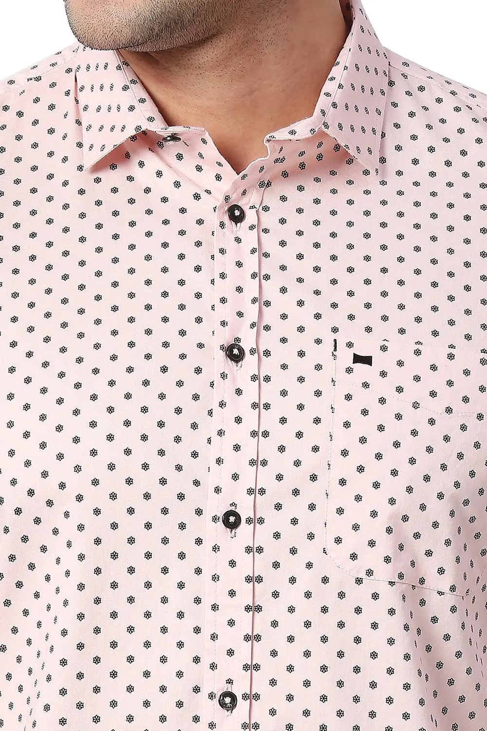 Slim Fit Cotton Printed Shirt