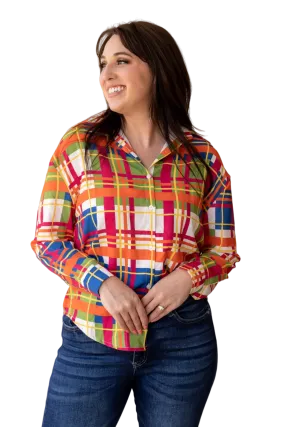 Southern Grace Women's Cathryn Multicolor Plaid Shirt