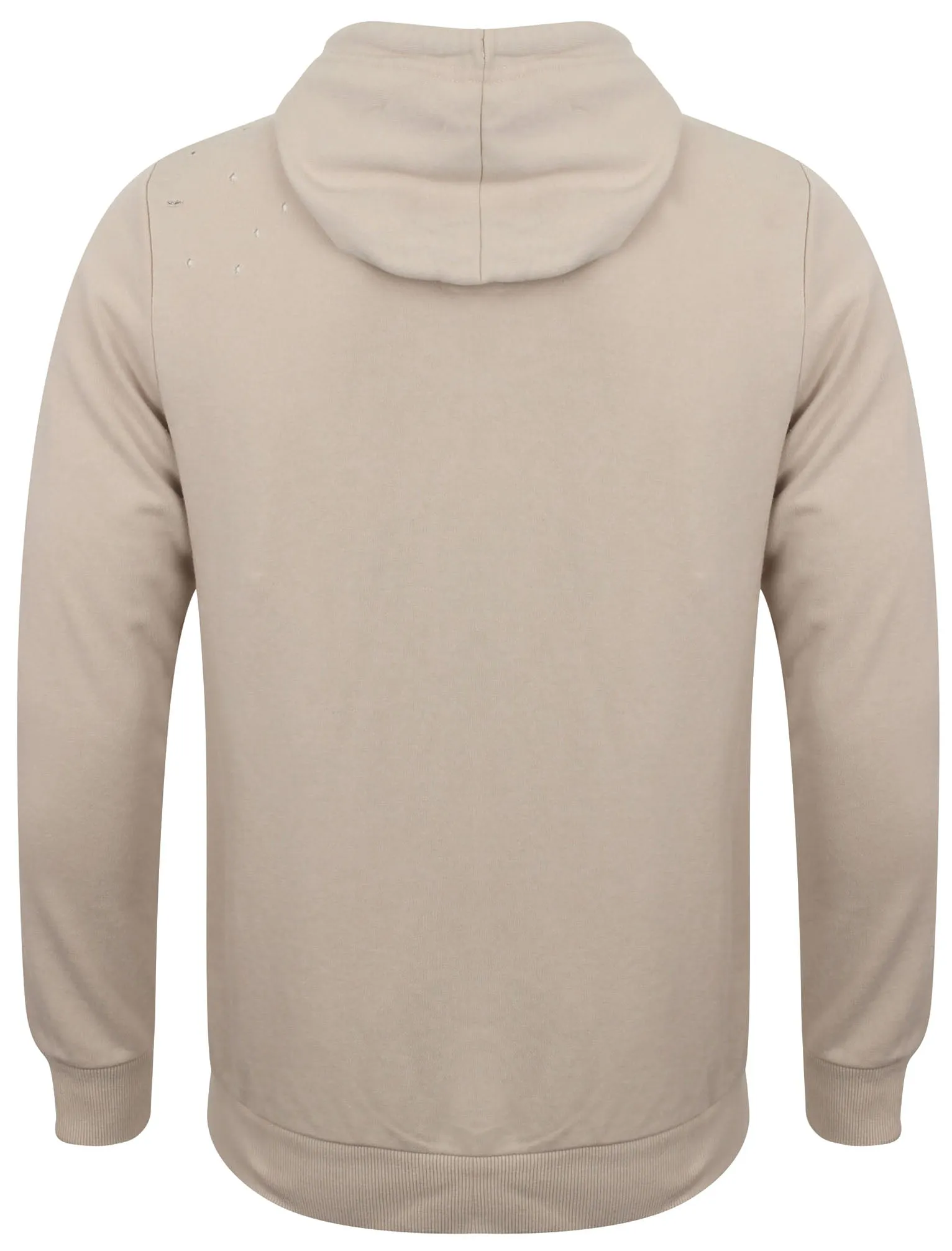 St Dismas Pullover Hoodie with Rips in Silver Cloud - Saint & Sinner