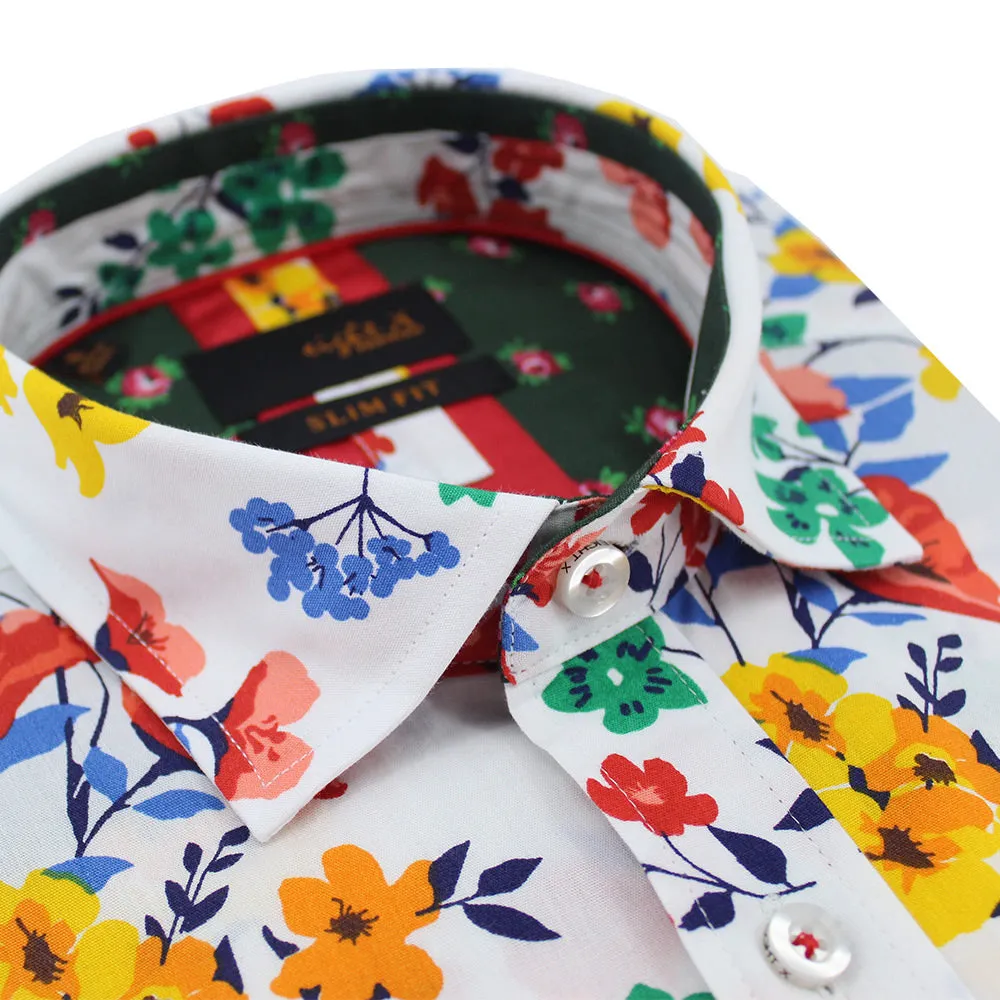 Swiss Spring Flower Short Sleeve Shirt