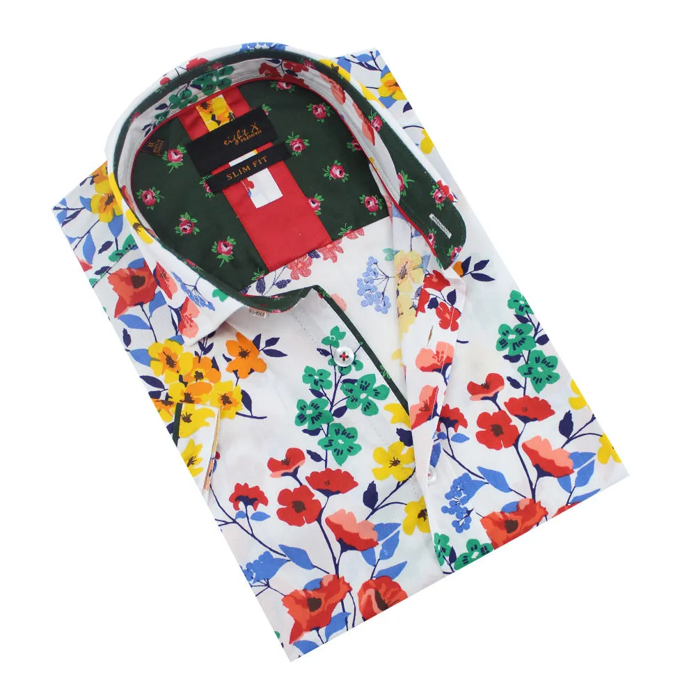 Swiss Spring Flower Short Sleeve Shirt