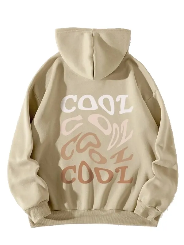 SXV  'COOL COOL COOL’ Printed Cool Aesthetic Sweatshirt Hoodie