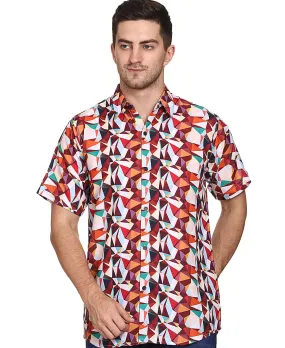 SXV Men's Cotton Rayon Digital Printed Half Sleeves Shirt 114(lowest price-non returnable)