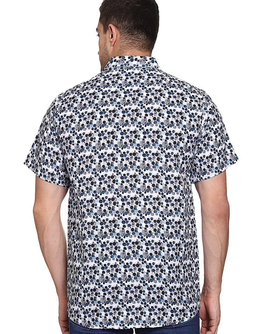 SXV Men's Cotton Rayon Digital Printed Half Sleeves Shirt 115(lowest price-non returnable)