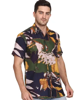 SXV Men's Cotton Rayon Digital Printed Half Sleeves Shirt 118(lowest price-non returnable)