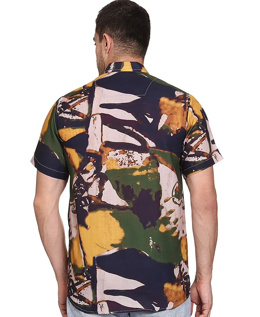 SXV Men's Cotton Rayon Digital Printed Half Sleeves Shirt 118(lowest price-non returnable)