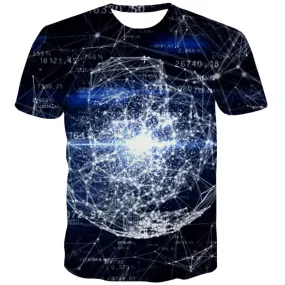 Technology T shirts Men Digital T-shirts Graphic Novel Tshirts Casual Galaxy Tshirts Cool