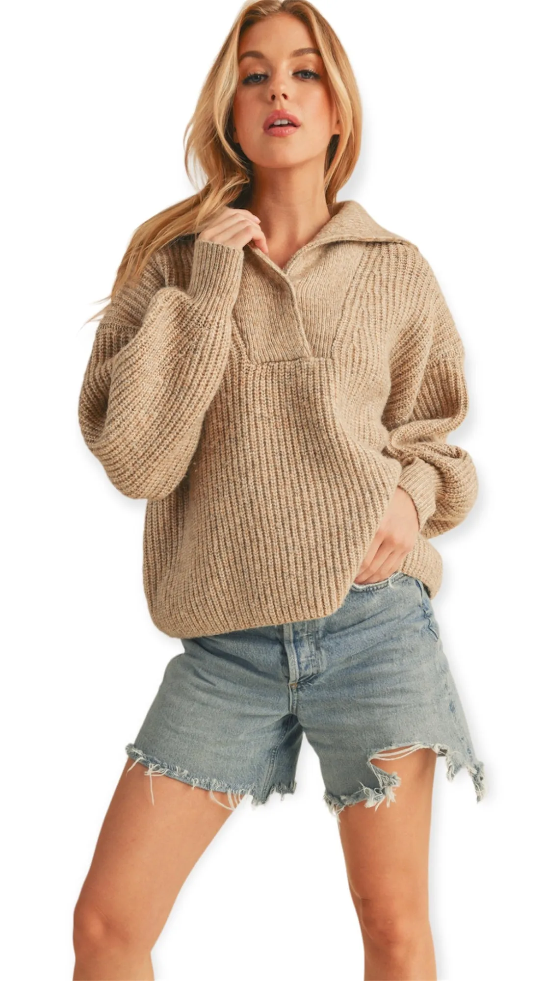 The Eva Sweater- Oat