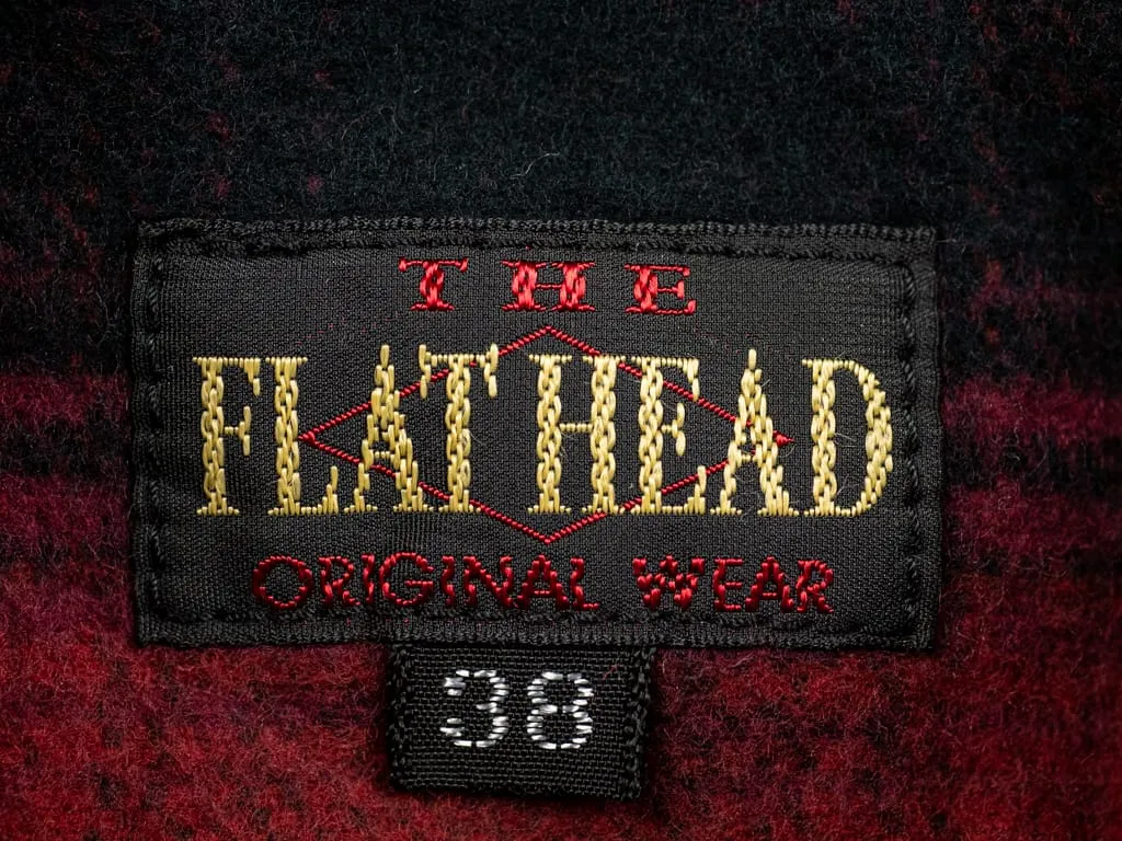 The Flat Head Ombré Flannel Shirt Red