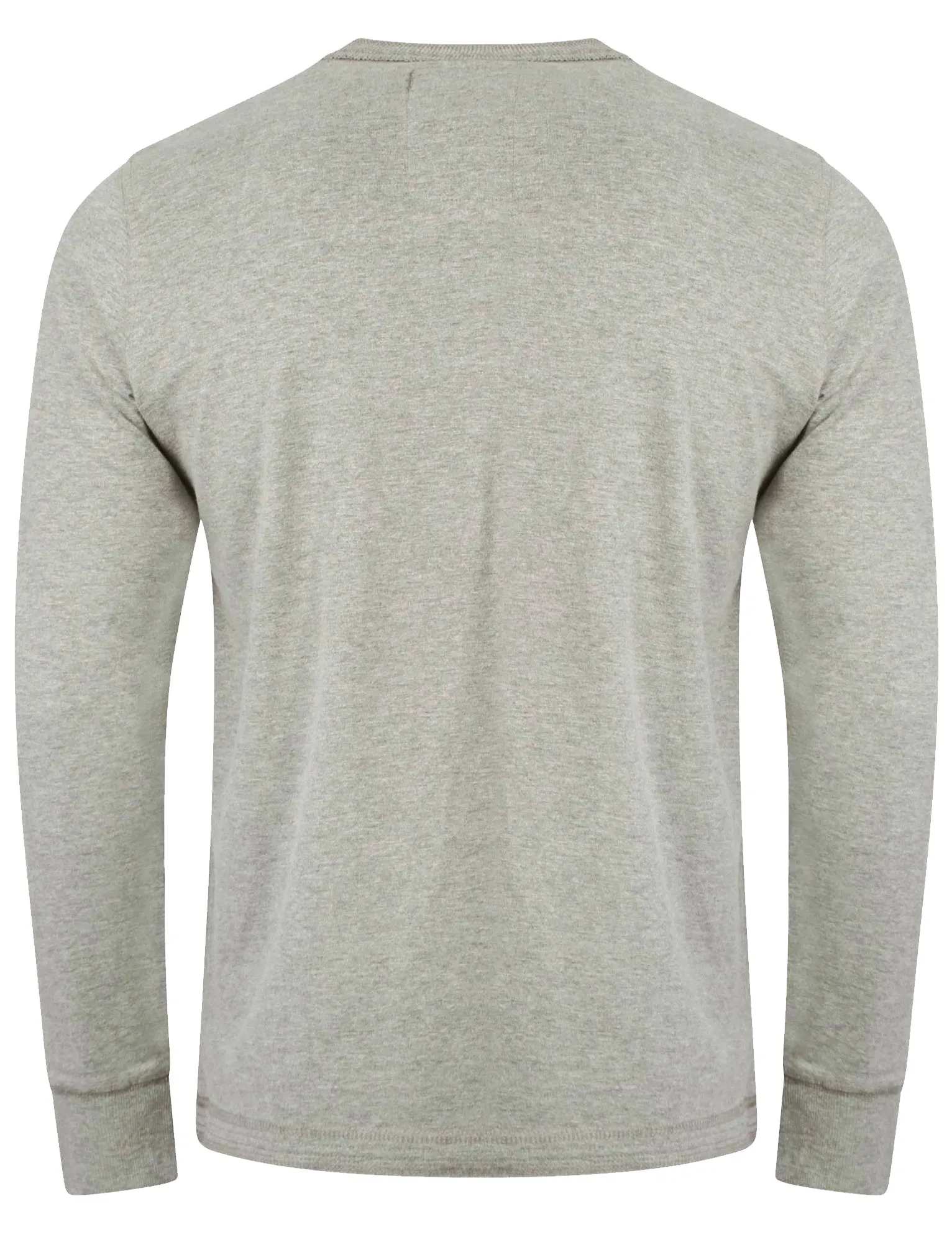 Timber Henley Slub Long Sleeve Top in Oatgrey Marl - Tokyo Laundry