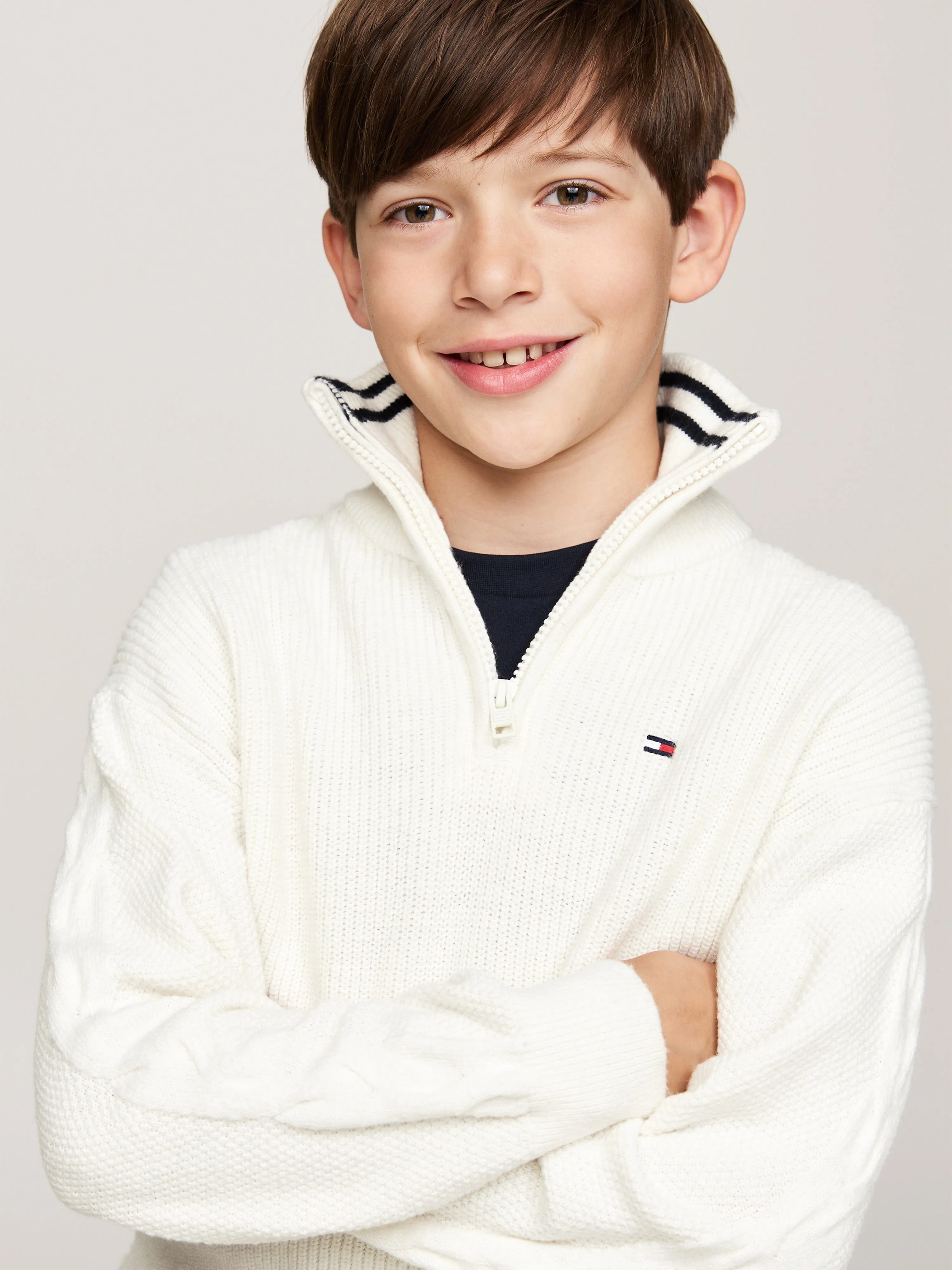 Tommy Hilfiger Boys Turtleneck Half Zip Sweatshirt