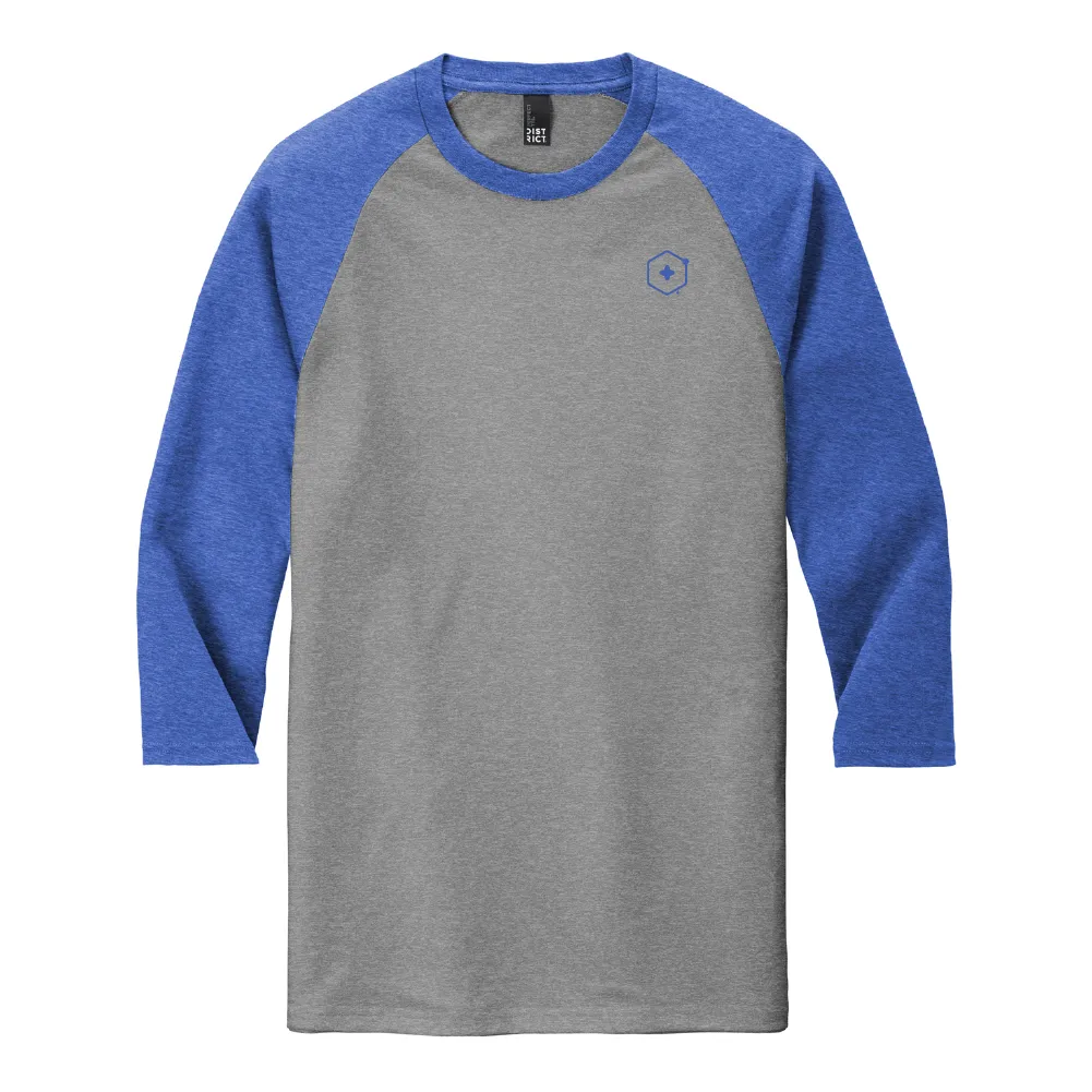 Unisex District Perfect Tri 3/4 Sleeve Raglan